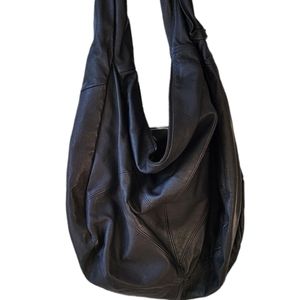 Large vintage  boho slouchy leather bag